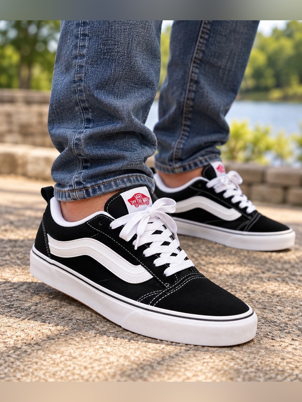 Vans Knu Skool Black True White Sneakers Men’s 9 / Women’s 10.5
